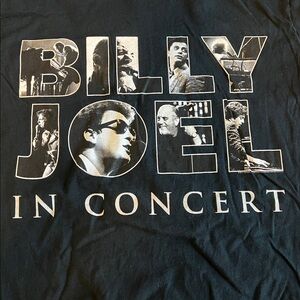 Billy Joel In Concert 2015 Graphic TShirt Black Size Large